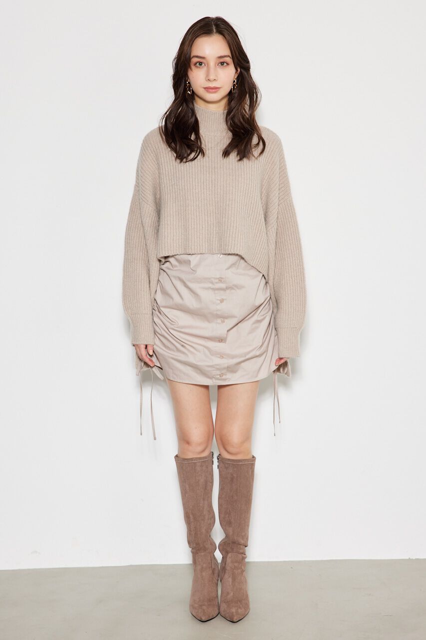 rienda「シャツコンビメニーWAY Knit OP」|ワンピース|