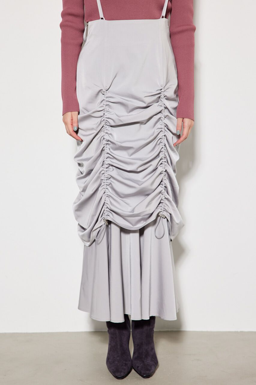 rienda「ドローストリングサスペンダーSK」|スカート|