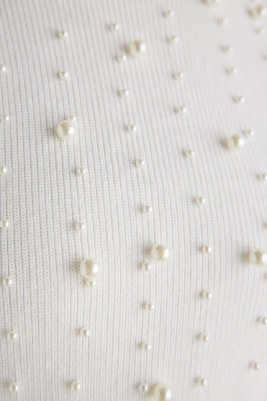 rienda「メニーフェイクパールタイトKnit OP」|ワンピース|