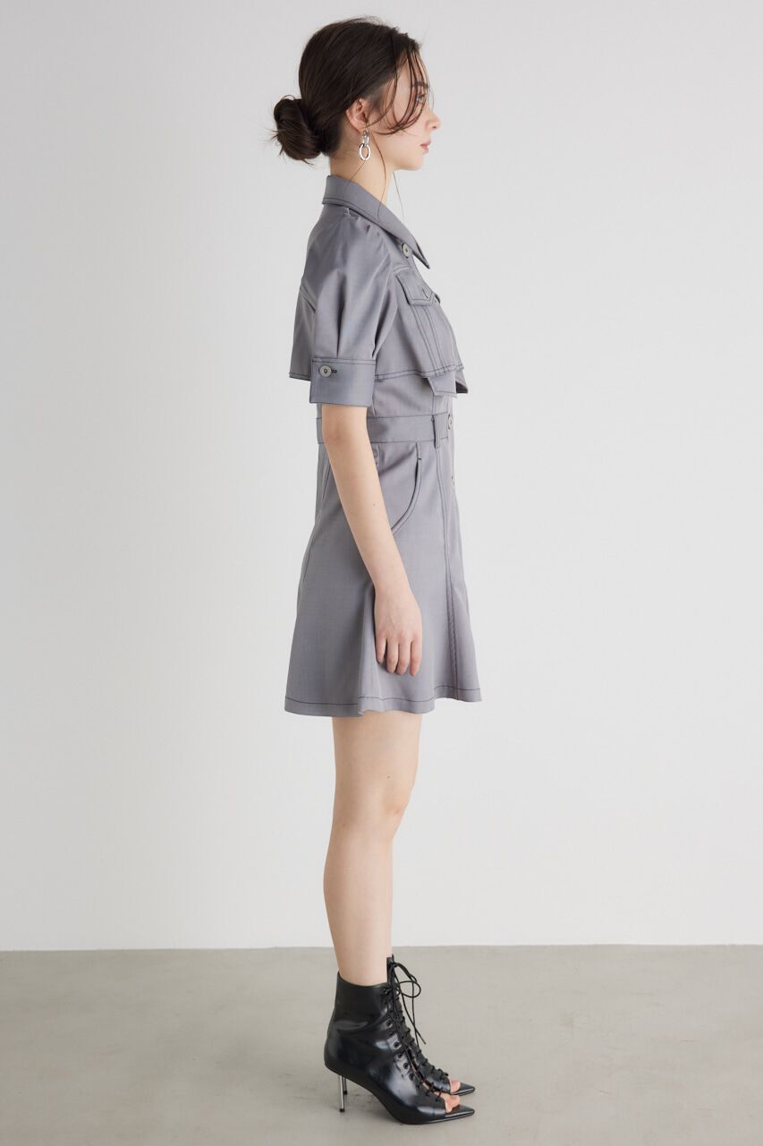 rienda「クロップレイヤードマーメイドミニOPS」|ワンピース|