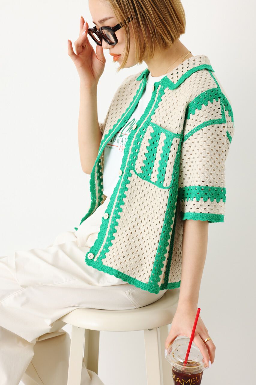 RODEO CROWNS「クロシェカーディガン」|カーディガン|