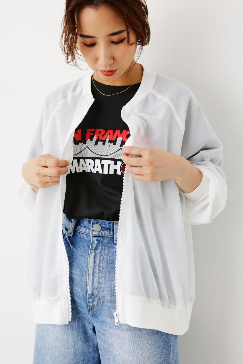 RODEO CROWNS「ボリュームスリーブシアーブルゾン」|ブルゾン・スタジャン|