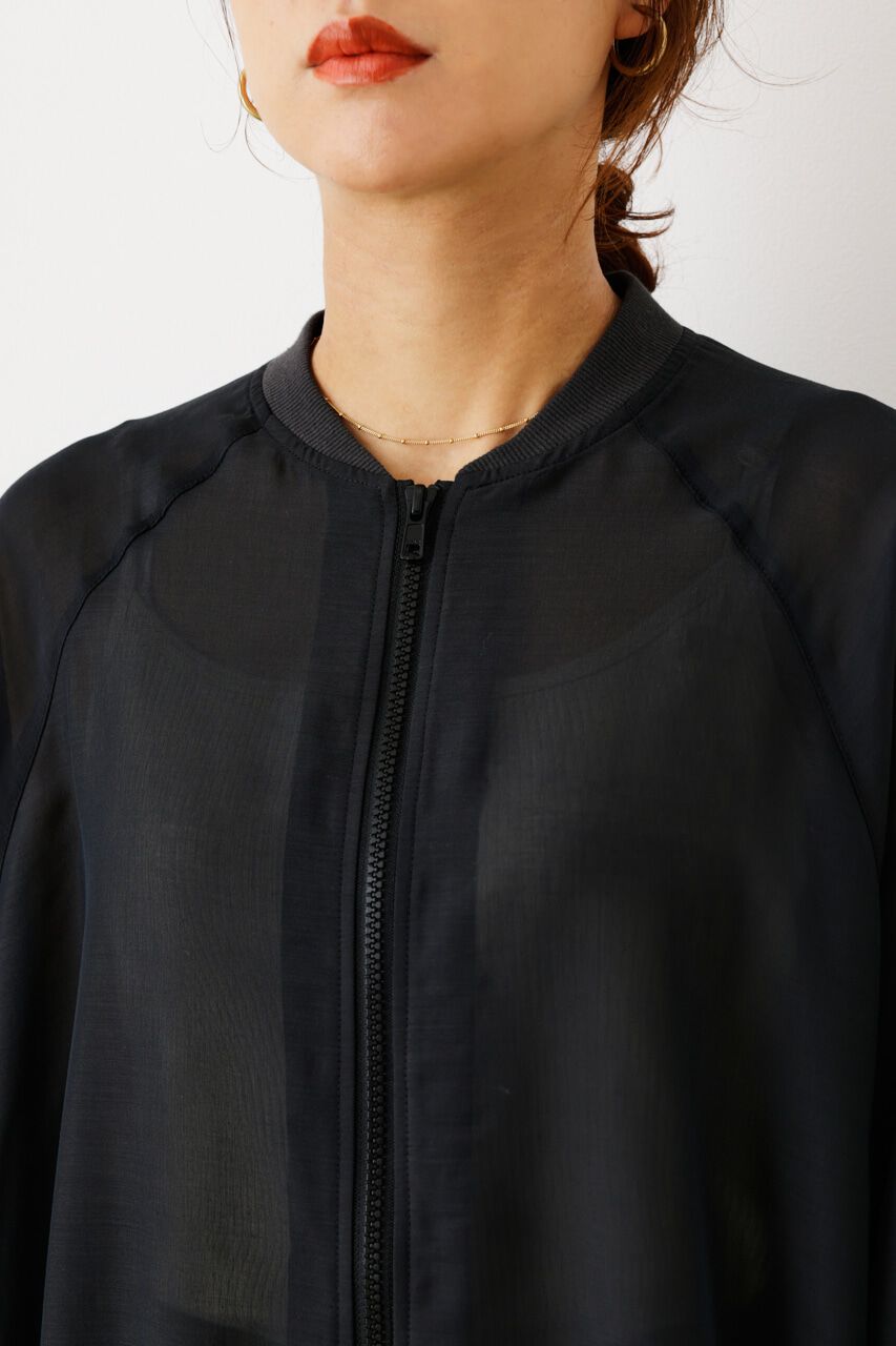 RODEO CROWNS「ボリュームスリーブシアーブルゾン」|ブルゾン・スタジャン|