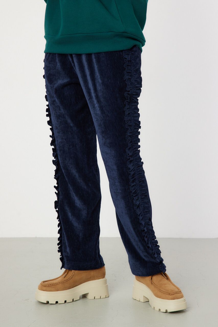 RODEO CROWNS「サイドフリルベロアパンツ」|その他|NVY