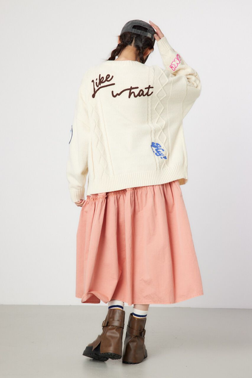 RODEO CROWNS「EMB MOTIFSケーブルカーディガン」|カーディガン|