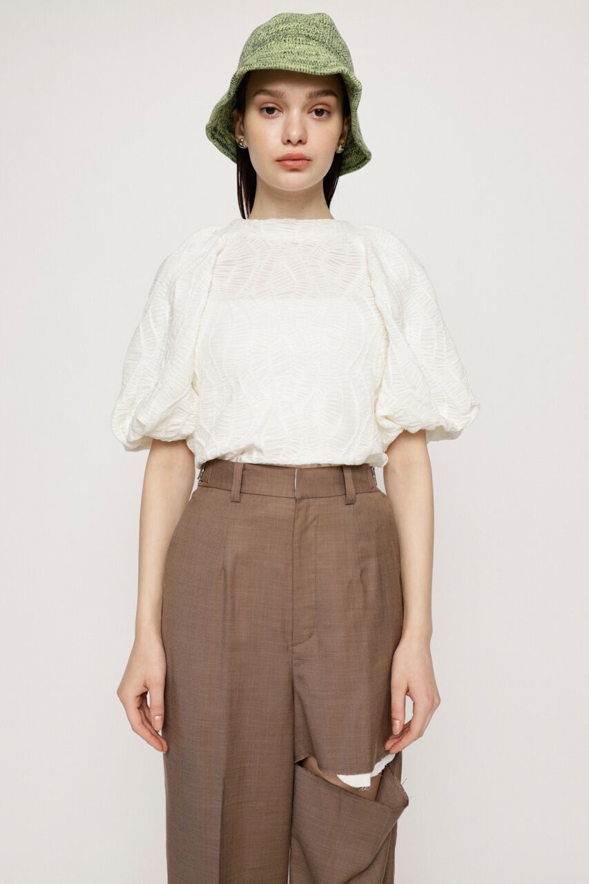 SLY「CUT LACE PUFF SLEEVE トップス」|Tシャツ・カットソー|IVOY3