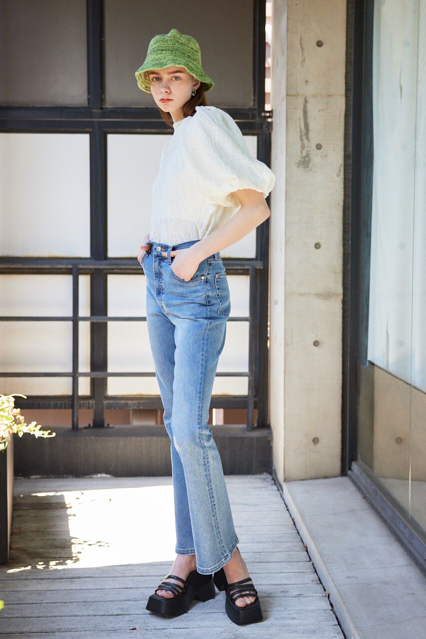 SLY「CUT LACE PUFF SLEEVE トップス」|Tシャツ・カットソー|