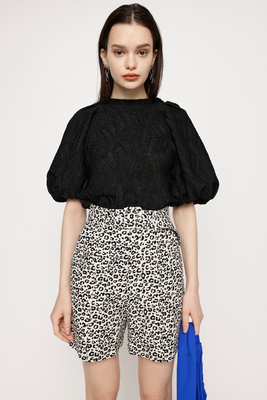 SLY「CUT LACE PUFF SLEEVE トップス」|Tシャツ・カットソー|BLK
