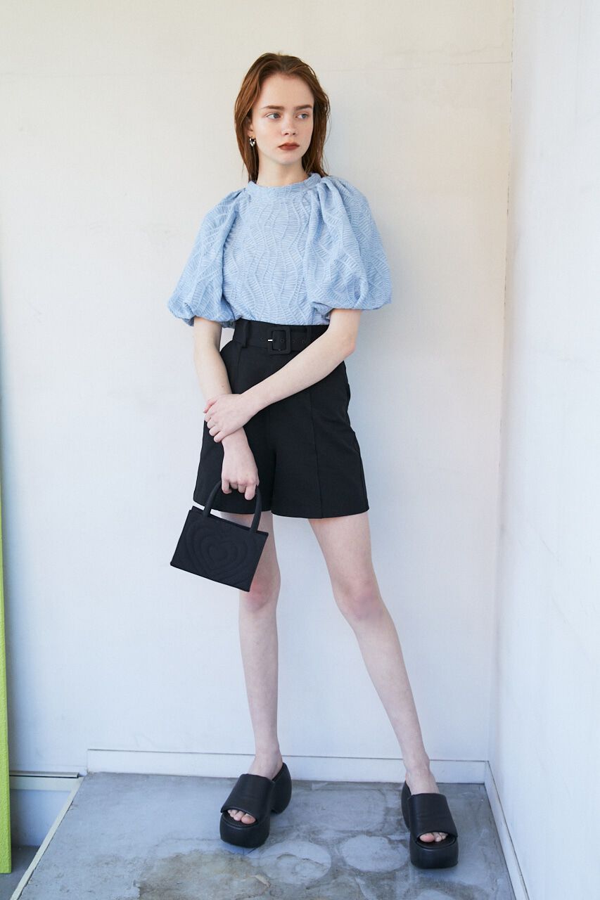 SLY「CUT LACE PUFF SLEEVE トップス」|Tシャツ・カットソー|