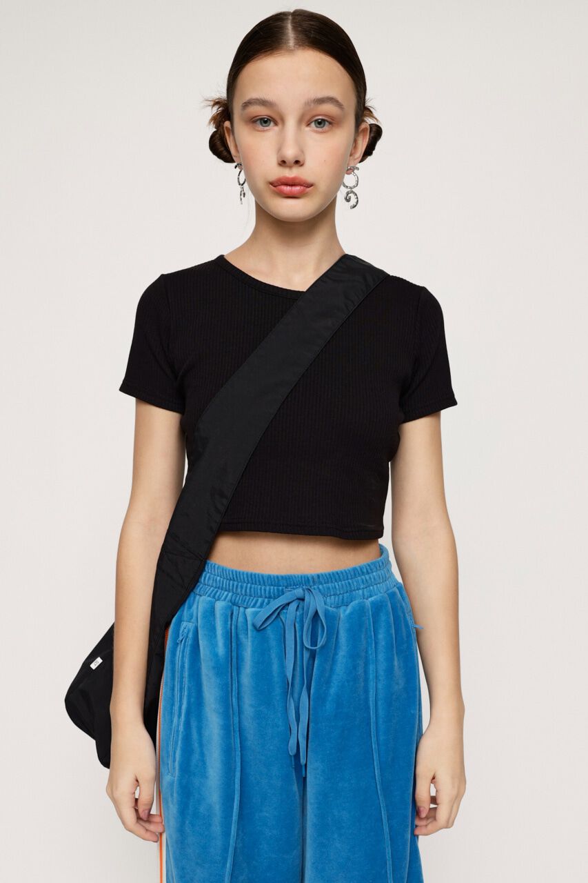 SLY「CROPPED CUT トップス」|Tシャツ・カットソー|BLK