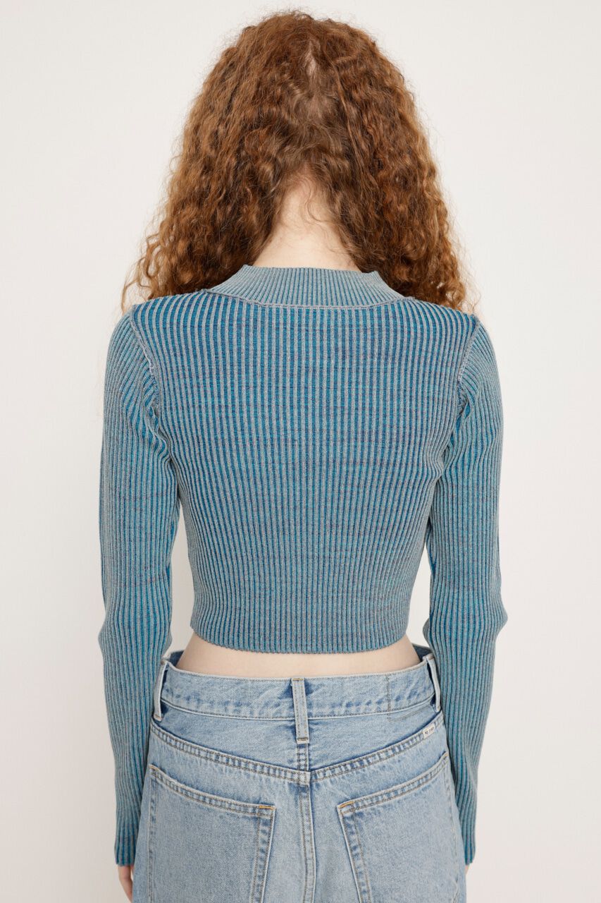 SLY「BI COLOR CROP RIB トップス」|ニット・セーター|