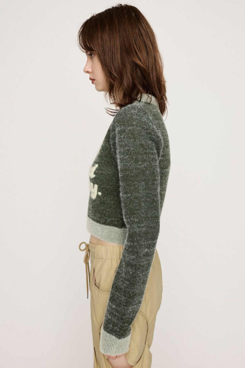 SLY「JQ LOGO MINKY CROP KNIT トップス」|ニット・セーター|