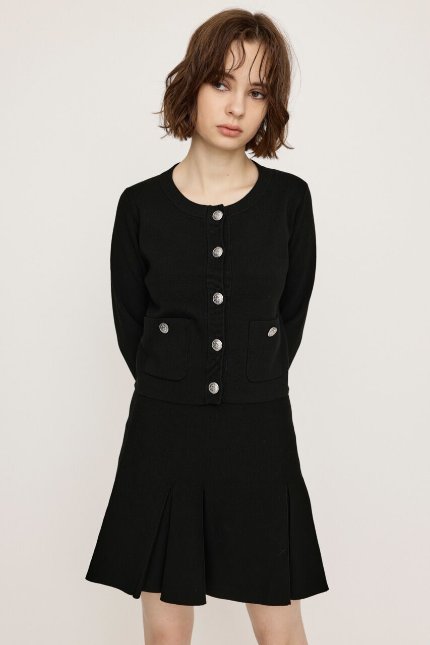 SLY「MILANO RIB PLEATS 2P」|ワンピース|BLK