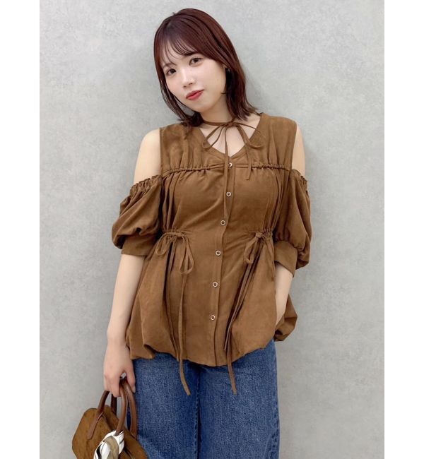 dazzlin「ギャザーバルーンペプラムブラウス」|シャツ・ブラウス|