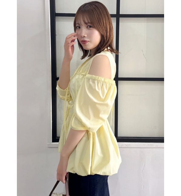 dazzlin「ギャザーバルーンペプラムブラウス」|シャツ・ブラウス|