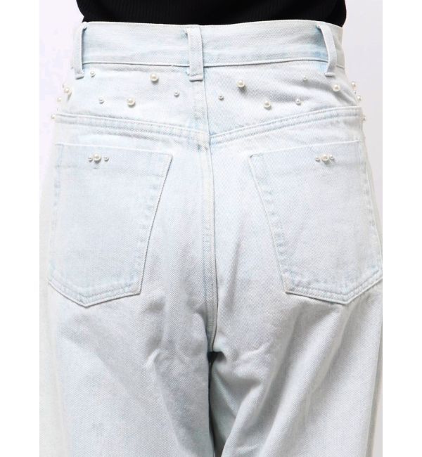 MERCURYDUO「パールデニムパンツ」|デニム|
