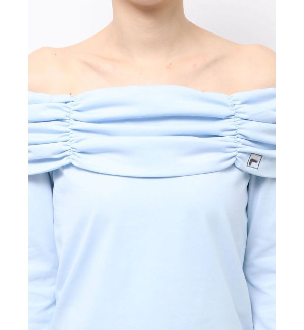 MERCURYDUO「【FILA別注】裏毛オフショルトップス」|Tシャツ・カットソー|