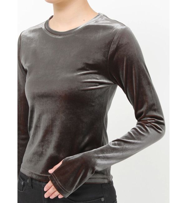 MURUA「シャンブレーベロアトップス」|Tシャツ・カットソー|