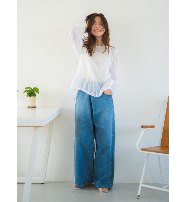 Ungrid「コットンオーガンジー2Wayブラウス」|シャツ・ブラウス|