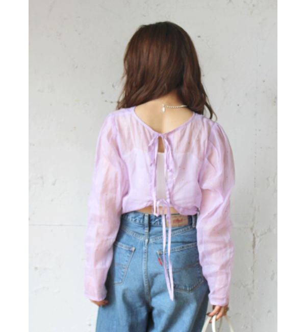 Ungrid「コットンオーガンジー2Wayブラウス」|シャツ・ブラウス|