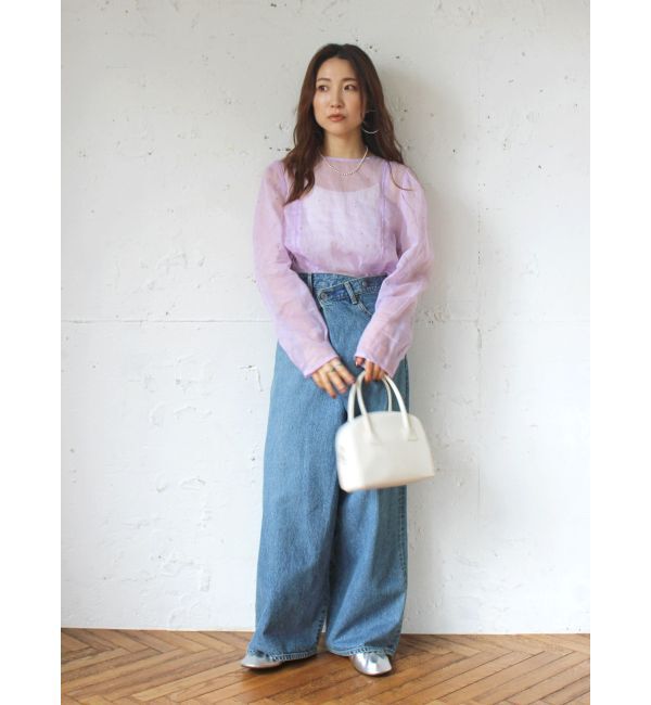 Ungrid「コットンオーガンジー2Wayブラウス」|シャツ・ブラウス|