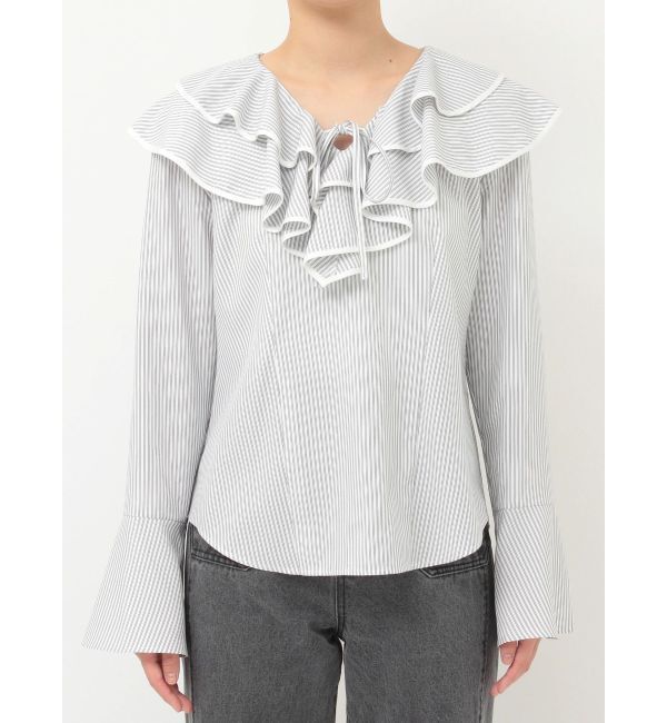 LAGUNAMOON「ラッフルパイピングブラウス」|シャツ・ブラウス|