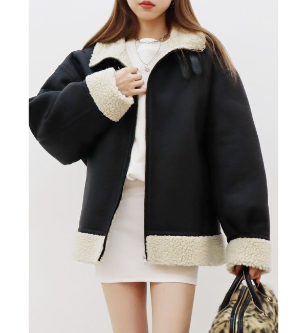 EVRIS「オーバーサイズボアブルゾン」|ブルゾン・スタジャン|