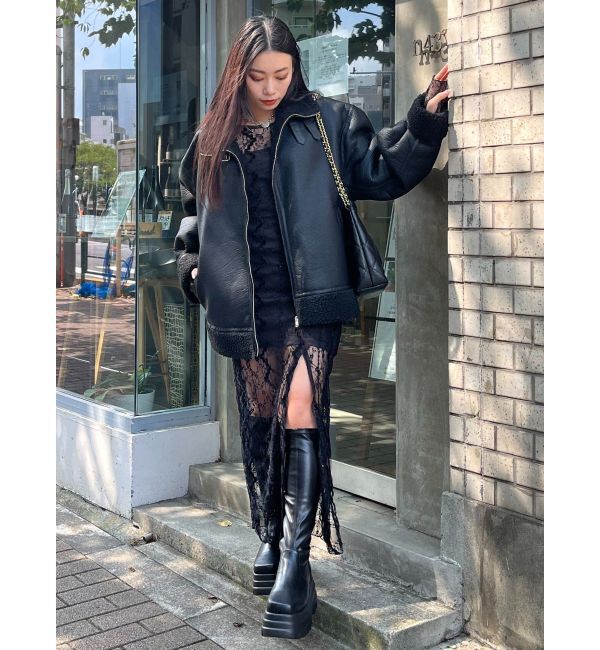 EVRIS「オーバーサイズボアブルゾン」|ブルゾン・スタジャン|