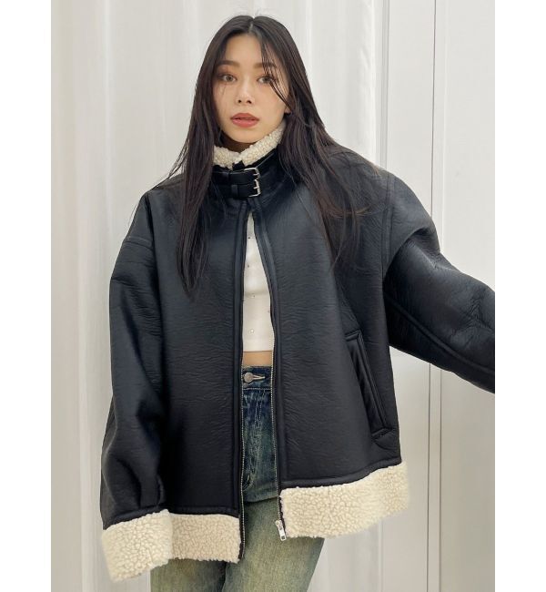 EVRIS「オーバーサイズボアブルゾン」|ブルゾン・スタジャン|ミックス