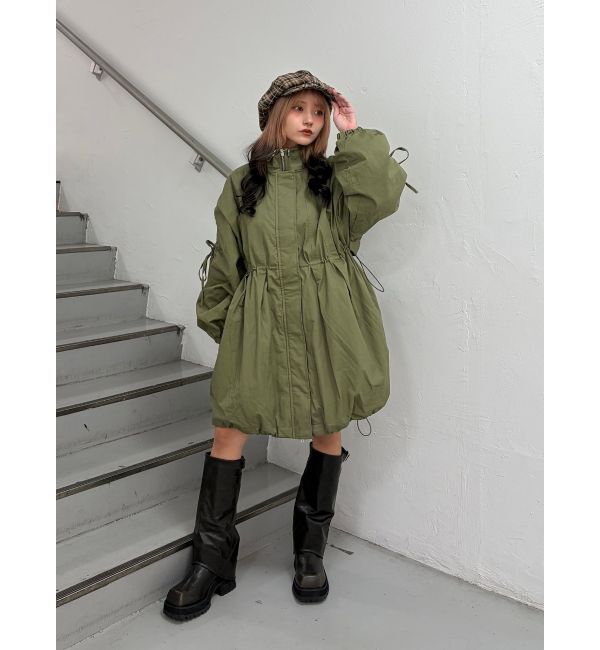 jouetie「ギャザーリボンモッズコート」|ミリタリー・モッズコート|