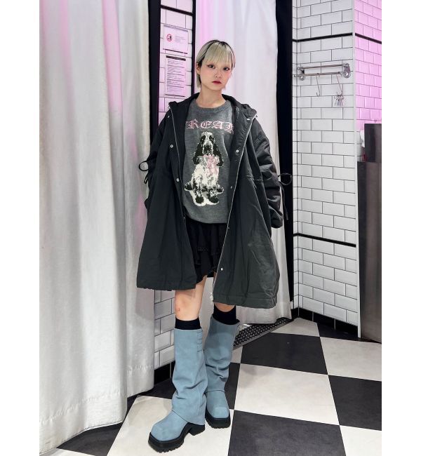 jouetie「ギャザーリボンモッズコート」|ミリタリー・モッズコート|