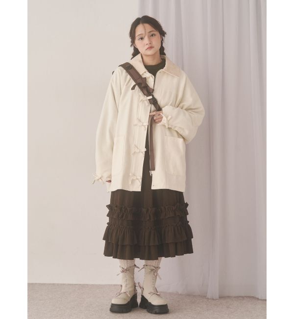 merry jenny「コーデュロイフリルタックスカート」|スカート|