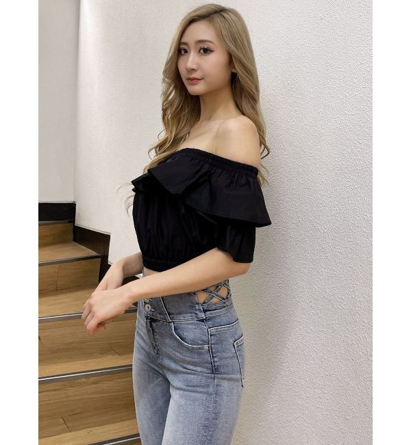 GYDA「フリルオフショルブラウス」|シャツ・ブラウス|