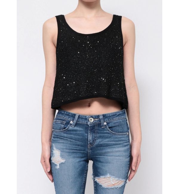 GYDA「ラメスパンコールLOOSEニットタンクトップ」|ニット・セーター|