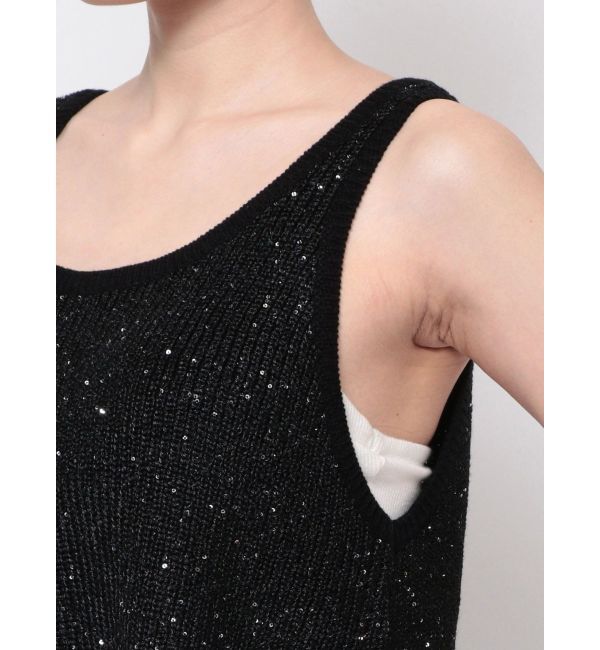 GYDA「ラメスパンコールLOOSEニットタンクトップ」|ニット・セーター|
