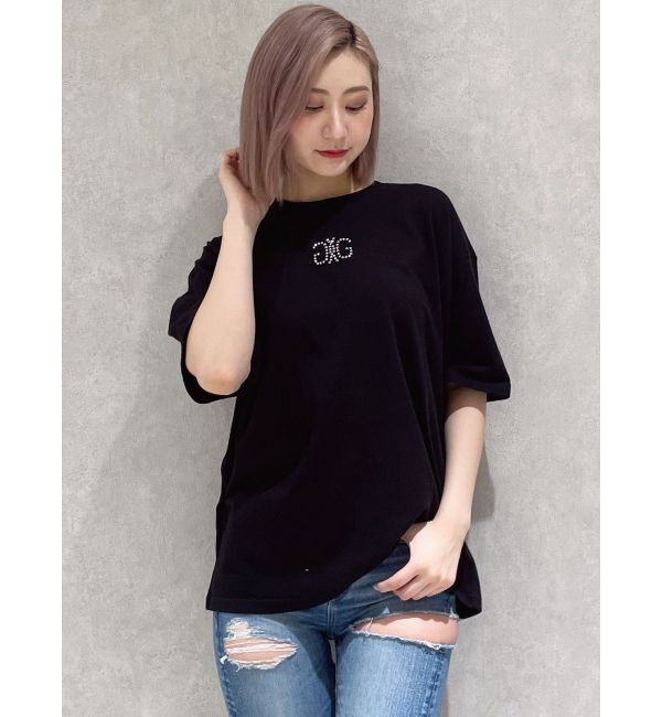 GYDA「BACK GYDAラインストーンBIG Tシャツ」|Tシャツ・カットソー|