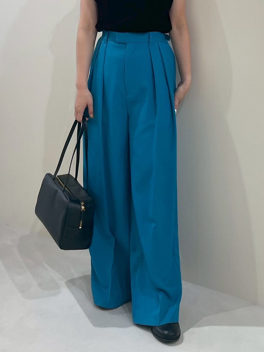 Mila Owen「ウエストベルトタックワイドパンツ」|チノ|TUQ