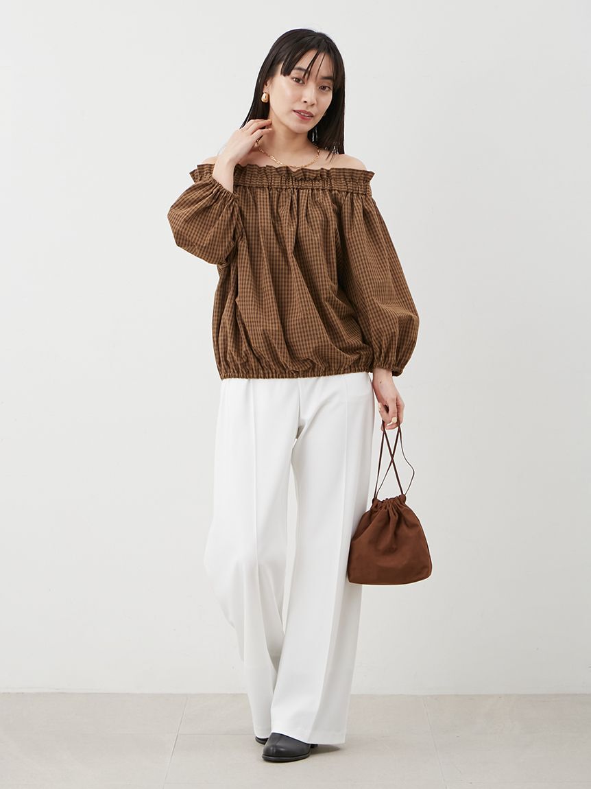 Mila Owen「後リボンボリュームオフショルブラウス」|シャツ・ブラウス|