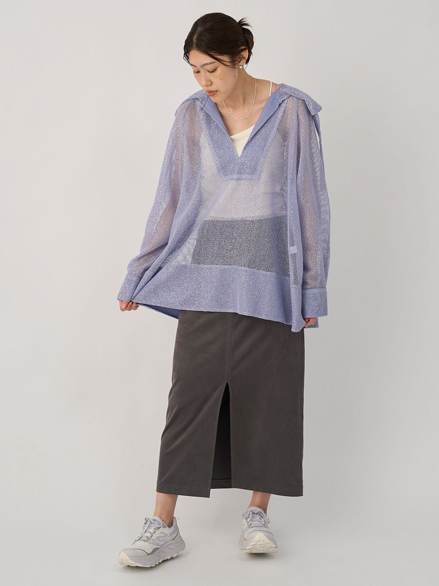emmi atelier「ラメメッシュブラウス」|シャツ・ブラウス|