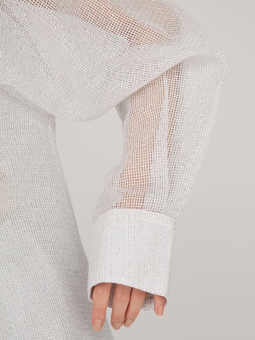 emmi atelier「ラメメッシュブラウス」|シャツ・ブラウス|