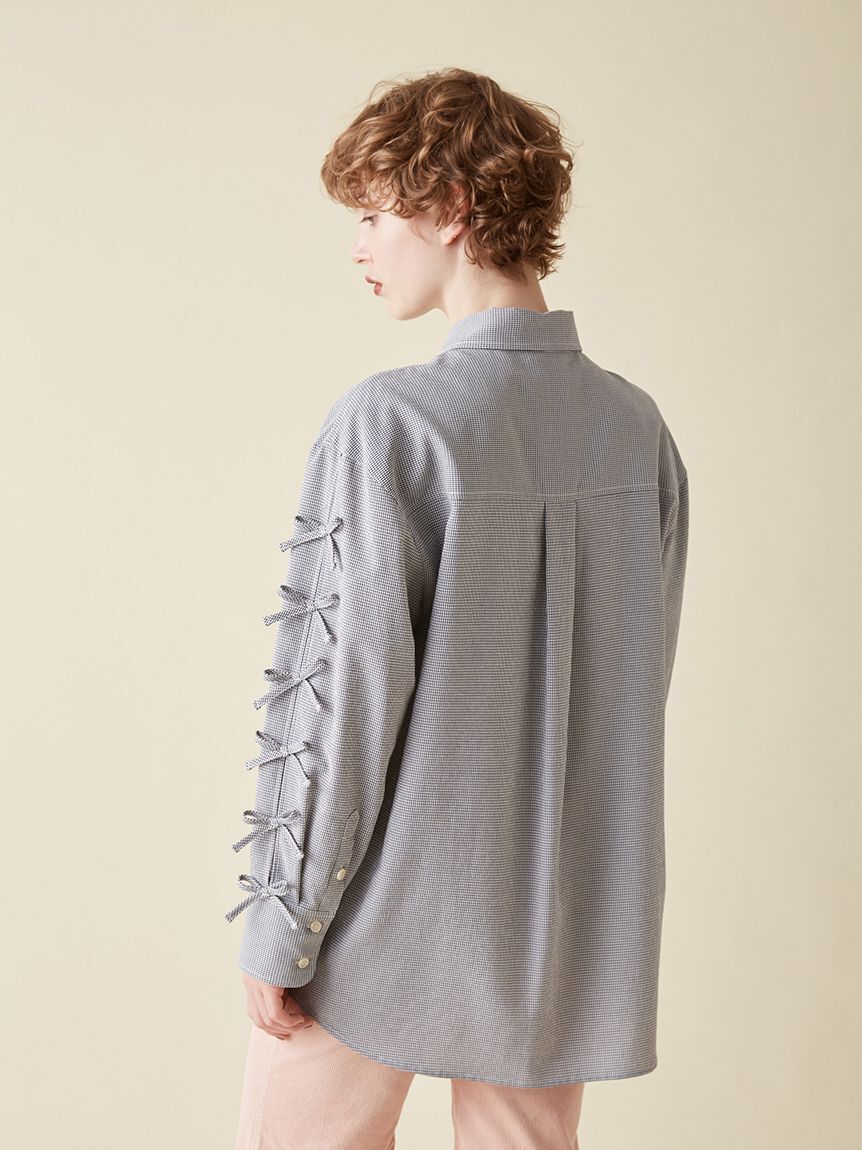 FURFUR「リボンスリーブシアーシャツ」|シャツ・ブラウス|