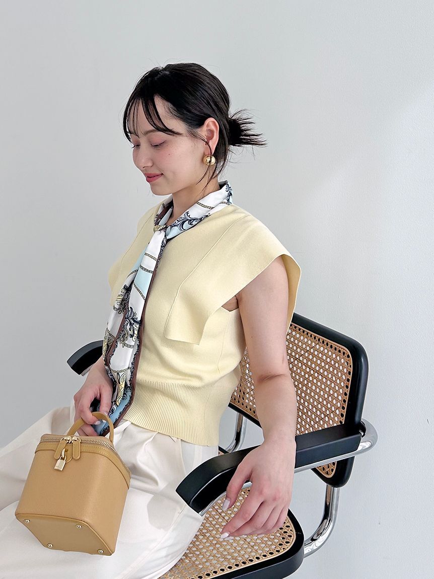 SNIDEL「Sustainableタイセットノースリニットプルオーバー」|ニット・セーター|