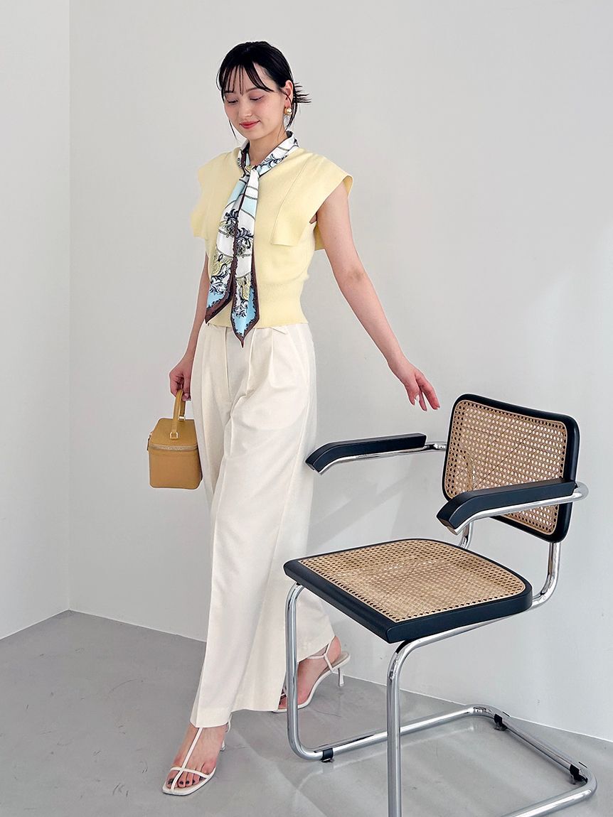 SNIDEL「Sustainableタイセットノースリニットプルオーバー」|ニット・セーター|