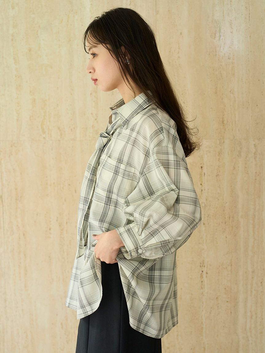 SNIDEL「タイ付きバルーンブラウス」|シャツ・ブラウス|