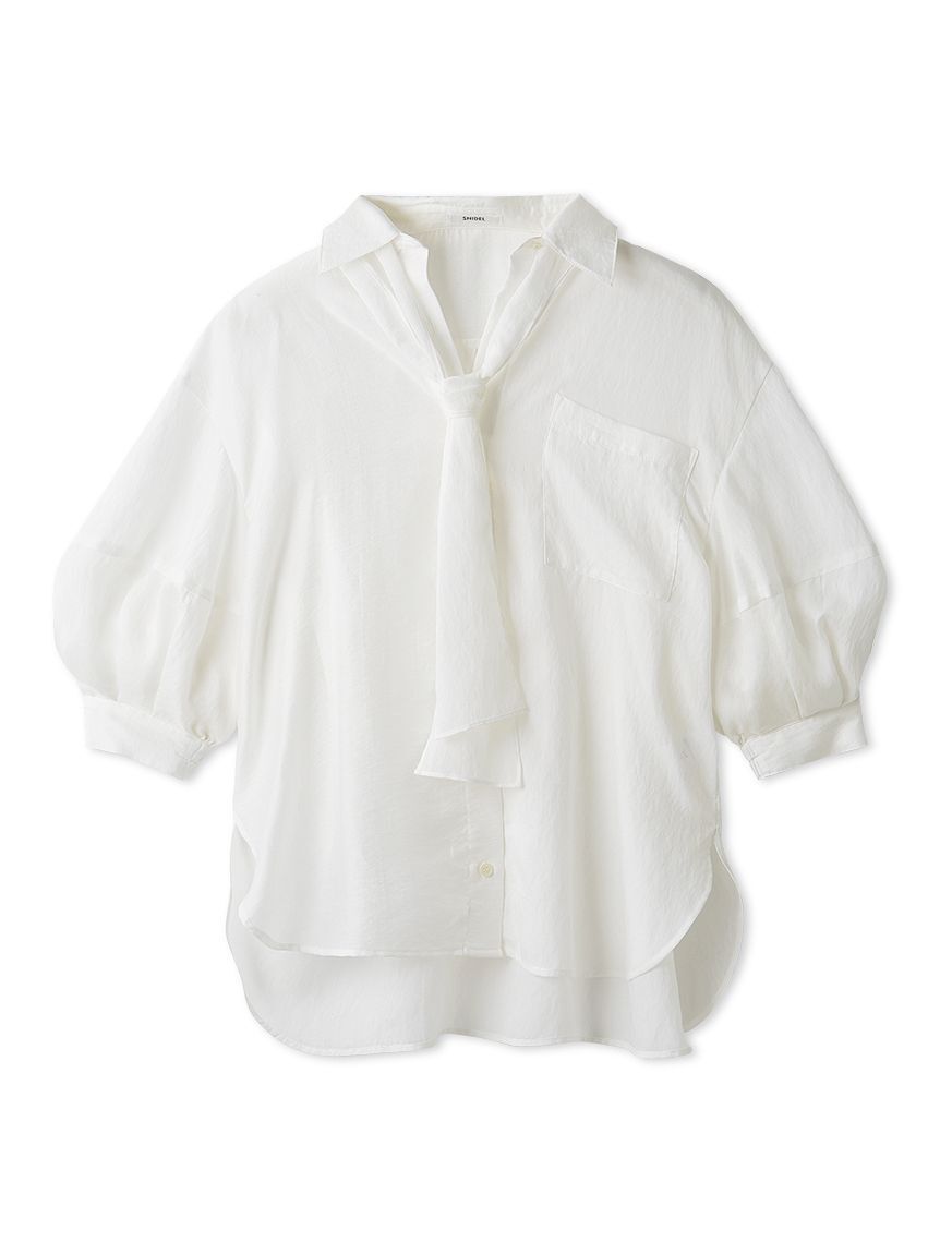 SNIDEL「タイ付きバルーンブラウス」|シャツ・ブラウス|