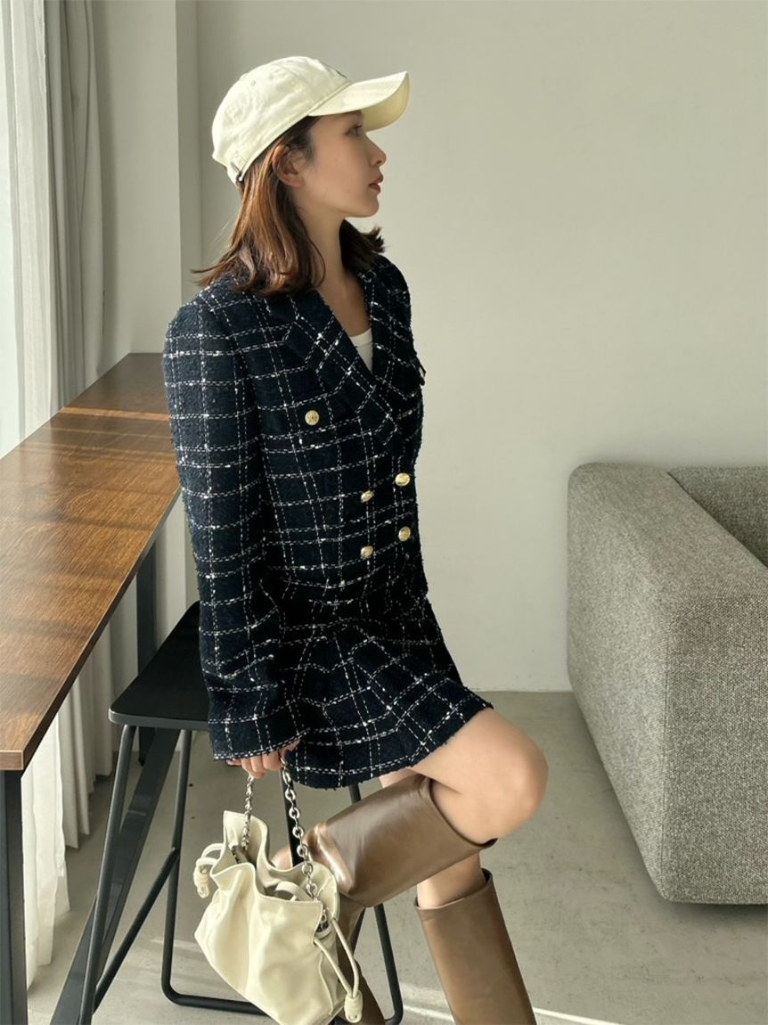 SNIDEL「バリエツイードスカート」|スカート|