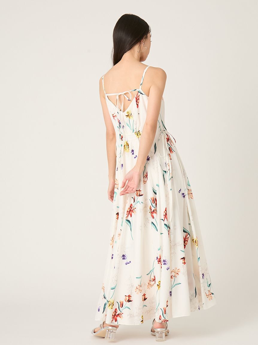 FRAY I.D「【00サイズあり】ボタニカルアシメパターンキャミワンピース」|ワンピース|