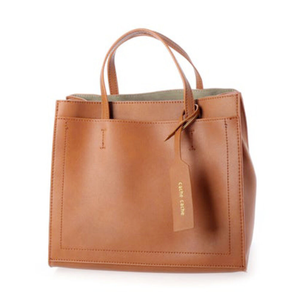 cache cache「カシュカシュ トートバッグ 通販 レディース 可愛い おしゃれ 通勤 バッグ 手提げ きれいめ」|トートバッグ|ブラウン1