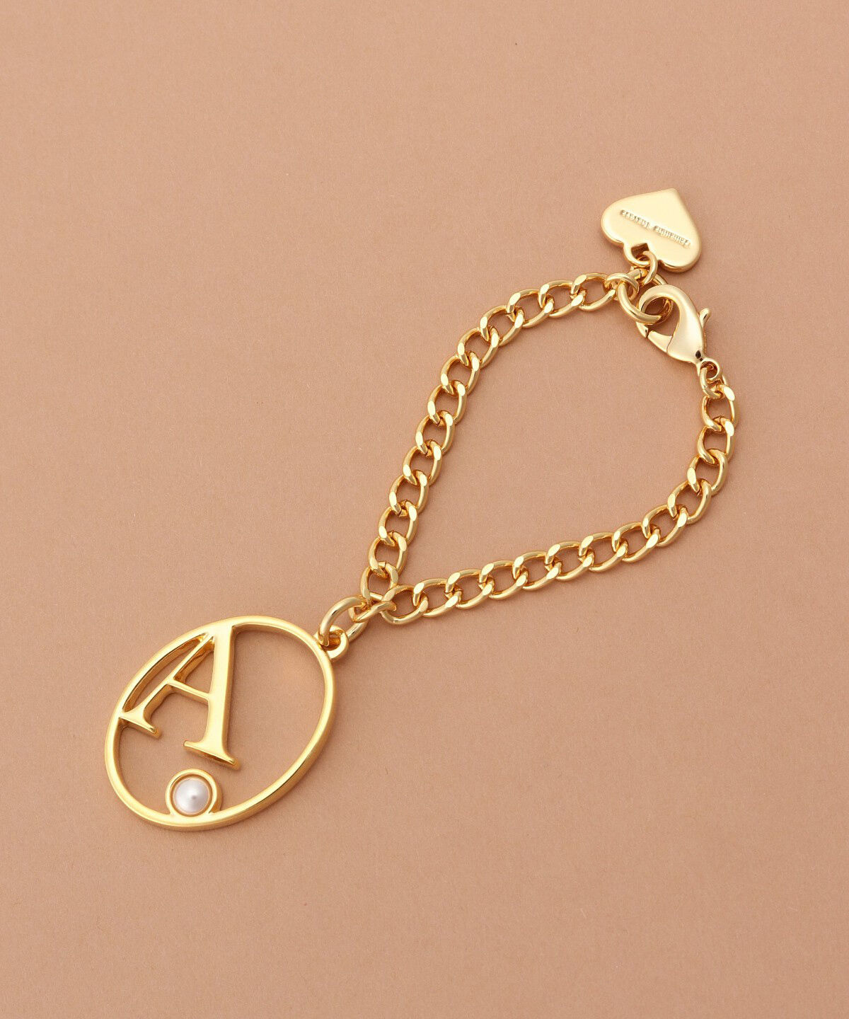 Samantha Thavasa「シンプルイニシャルバッグチャーム A」|チャーム・キーホルダー|ゴールド