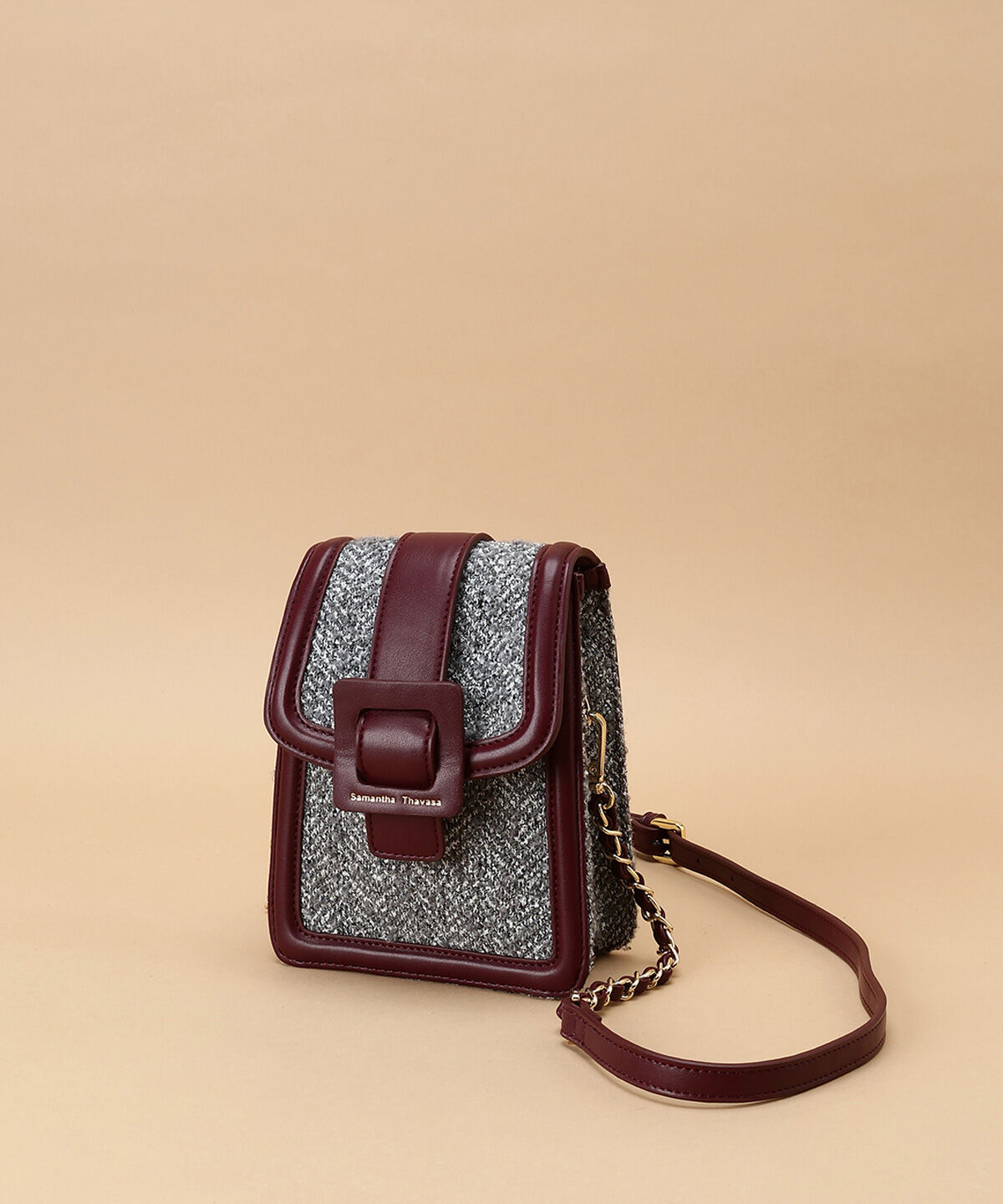 Samantha Thavasa「ツイードショルダーバッグ　縦型」|ショルダー・メッセンジャー|